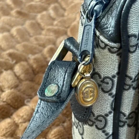 Vintage 1980s Gucci Accessory Collection Coated GG Supreme Camera Bag Crossbody - Picture 7 of 16